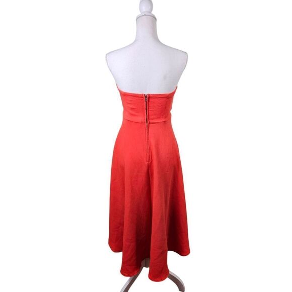 NWT Angel Biba Strapless Dress. Tangerine Orange. Med - Picture 7 of 15